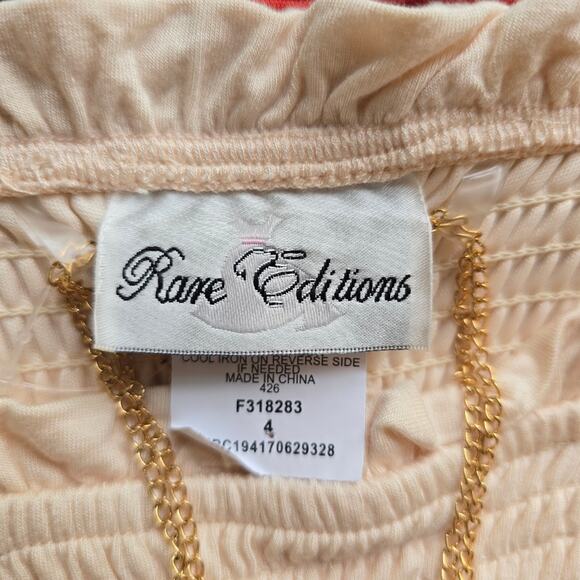 L Rare Editions Multicolor Layered Dress Color Block Peasant Girls Sz 4 NWT Boho - Picture 8 of 9